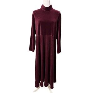 ❤️Coldwater Creek Vintage Burgundy Velvet Maxi Dress 2XL GUC!❤️